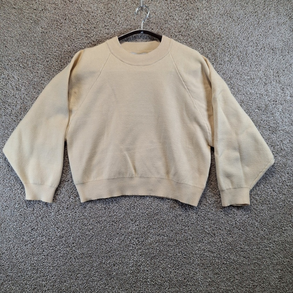 Modern Citizen Sweater Womens Medium Tan Raglan Sleeve Pullover Knit Minimalist